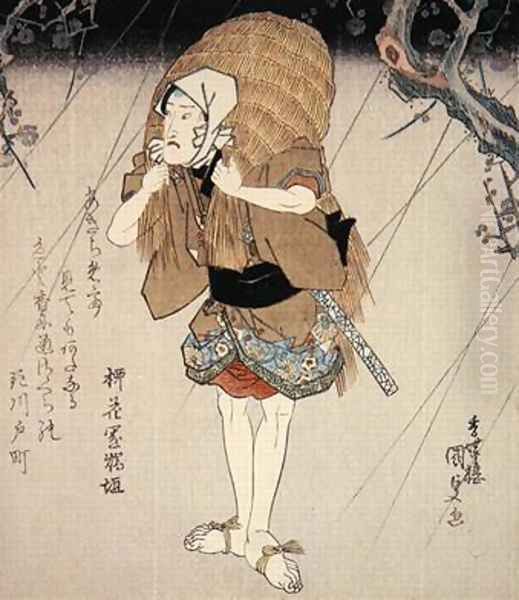 Onoe Kikugoro III in the role of a lover Oil Painting by Utagawa Kunisada