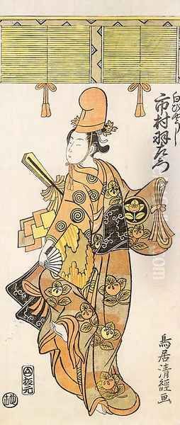 Ichimura Uzaemon IX as Shirabyoshi 1763 Oil Painting by Torii Kiyotsune