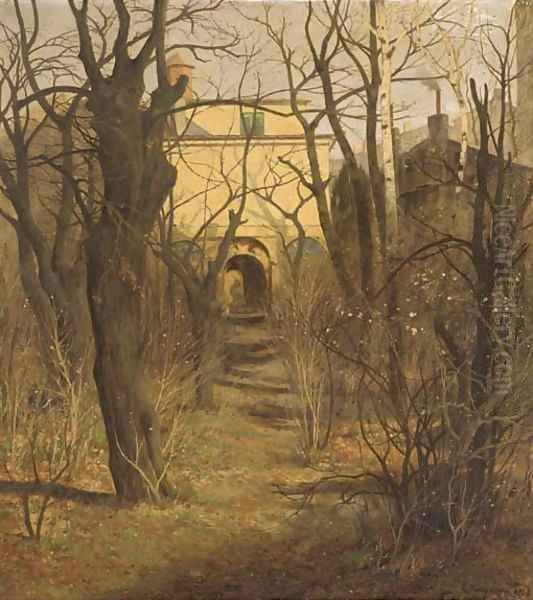 Troppau, Bohemia Oil Painting by Adolf Kaufmann