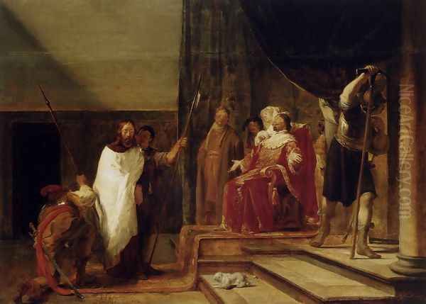 Christ before Herod Antipas Oil Painting by Nikolaus Knupfer