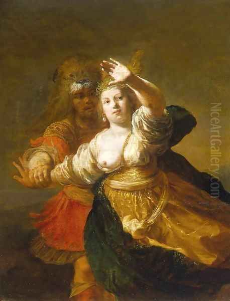 Hercules Obtaining the Girdle of Hyppolita Oil Painting by Nikolaus Knupfer