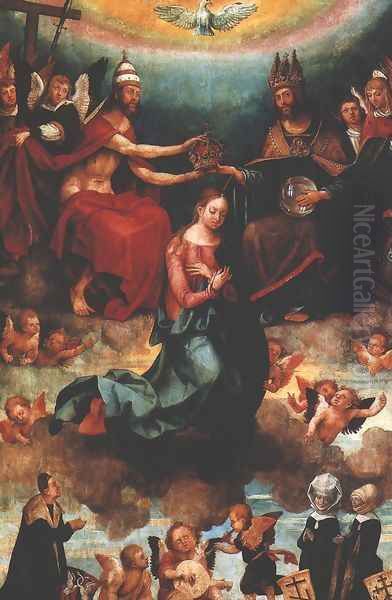 Coronation of the Virgin Mary Oil Painting by Hans Suss von Kulmbach