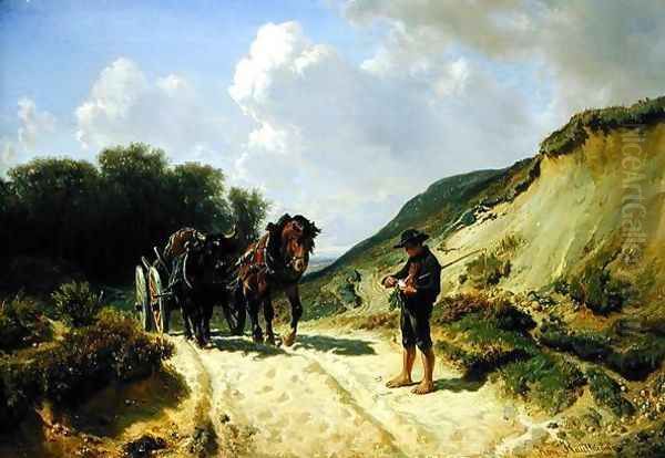 Two Types of Harness Oil Painting by Hermann Kauffmann