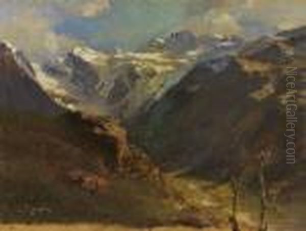 Hochgebirgslandschaft Oil Painting by Edward Theodore Compton