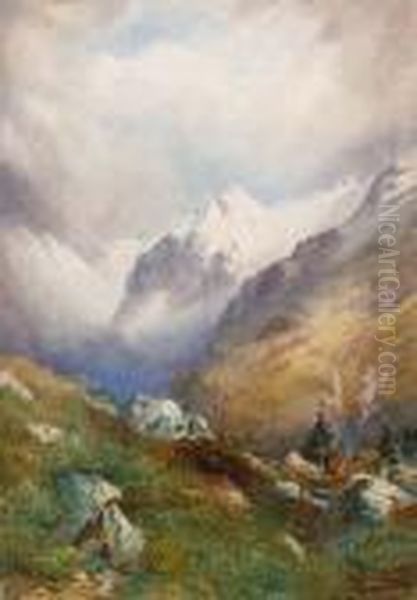 The Silberhorn, Switzerland Oil Painting by Edward Theodore Compton