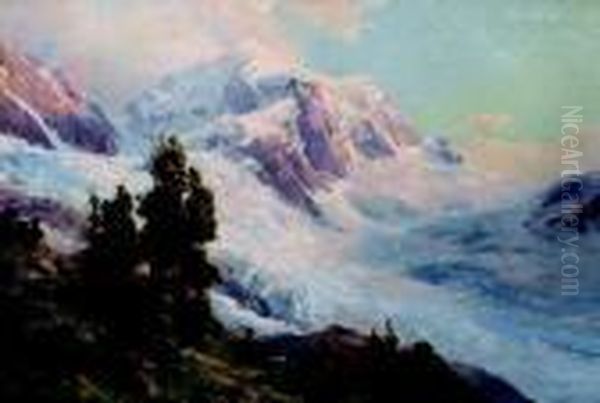 Monte Piz Roseg Oil Painting by Edward Theodore Compton