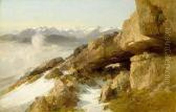 Blick Auf Die Berneralpen Oil Painting by Edward Theodore Compton