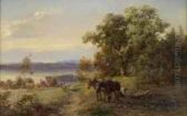 Gegenstucke: Bauern Beimverladen Von Heu Oil Painting by Edward Theodore Compton