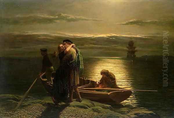 The Emigrant 1858 Oil Painting by Gyula Kardos