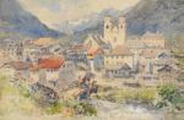 Steinach Am Brenner Oil Painting by Edward Theodore Compton