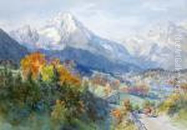 Valle Nelle Alpi Oil Painting by Edward Theodore Compton