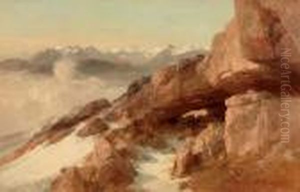 White Mountain Tops Oil Painting by Edward Theodore Compton