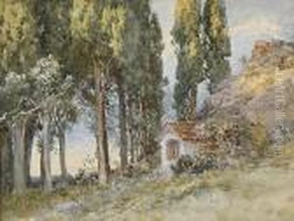 Lake Garda Oil Painting by Edward Theodore Compton