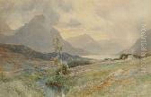 Llyn Ogwen And Tryfan, Wales Oil Painting by Edward Theodore Compton