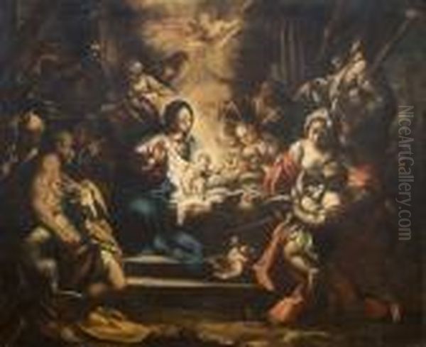 Adorazione Dei Pastori Oil Painting by Sebastiano Conca