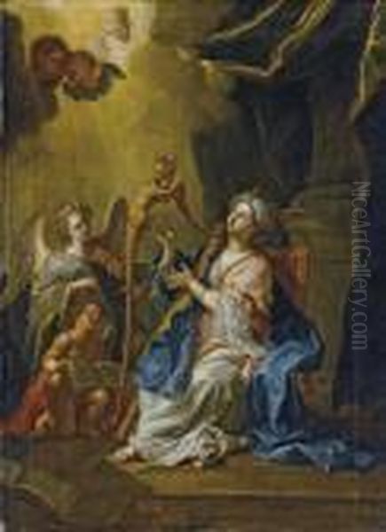 Santa Cecilia Oil Painting by Sebastiano Conca