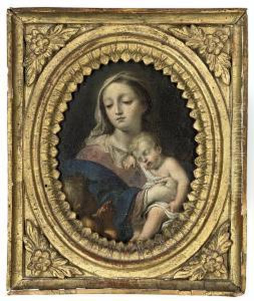 The Madonna And Child With The Infant Saint John The Baptist Oil Painting by Sebastiano Conca