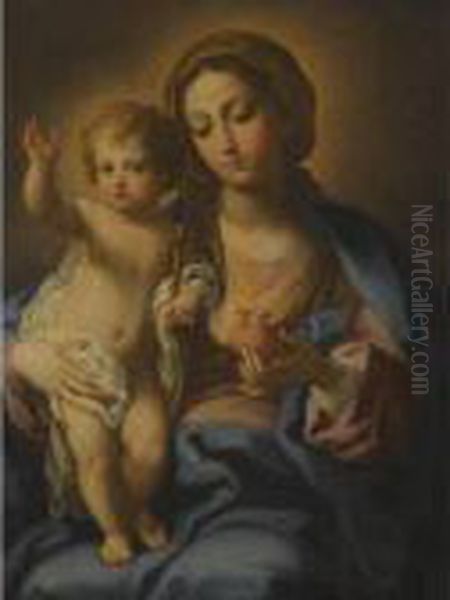 Madonna And Child Oil Painting by Sebastiano Conca