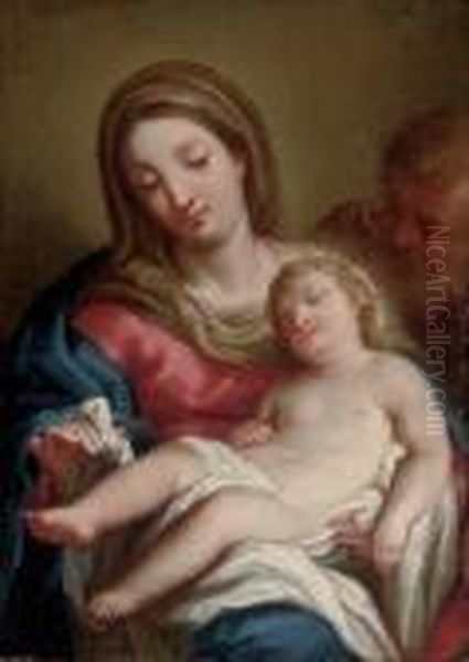 The Holy Family Oil Painting by Sebastiano Conca