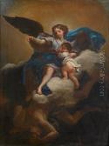 The Guardian Angel Oil Painting by Sebastiano Conca