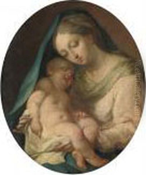 The Madonna And Child Oil Painting by Sebastiano Conca