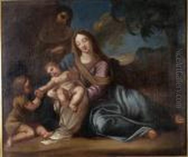 Rest On The Flight To Egypt Oil Painting by Sebastiano Conca