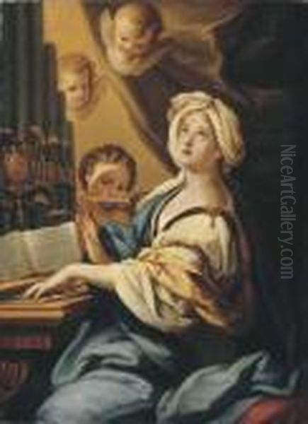 Saint Cecilia Oil Painting by Sebastiano Conca