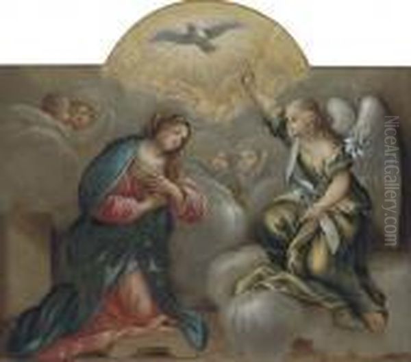 The Annunciation Oil Painting by Sebastiano Conca