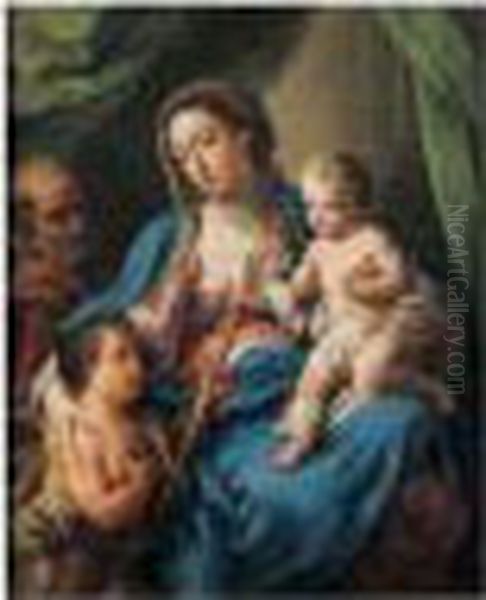 La Sainte Famille Avec Le Petit Saint Jean-baptiste Oil Painting by Sebastiano Conca