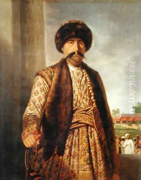 Shuja ud Dawlah 1754-75 Nawab of Oudh Oil Painting by Tilly Kettle