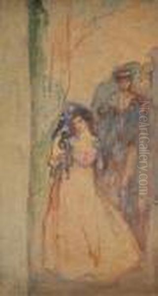 Two Figures Oil Painting by Charles Edward Conder