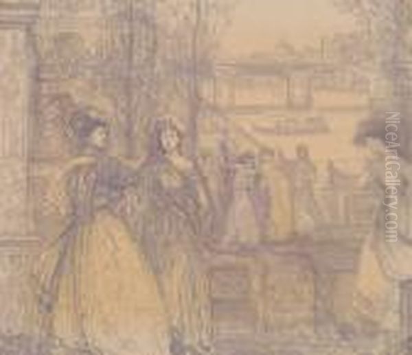 Promenade Oil Painting by Charles Edward Conder