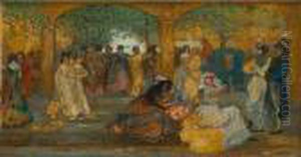 Covent Garden Oil Painting by Charles Edward Conder