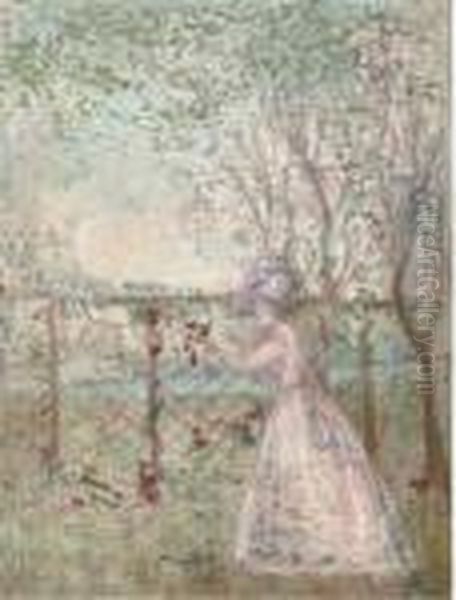 The Trellis Oil Painting by Charles Edward Conder