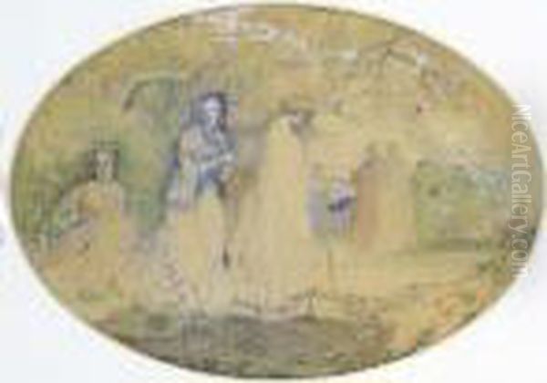 The Meeting Oil Painting by Charles Edward Conder