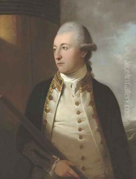 Portrait of Admiral Samuel Pitchford Cornish (1739-1816) Oil Painting by Tilly Kettle