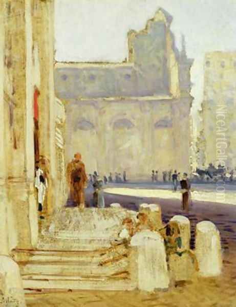 Two Churches in Rome Oil Painting by Louis Kolitz