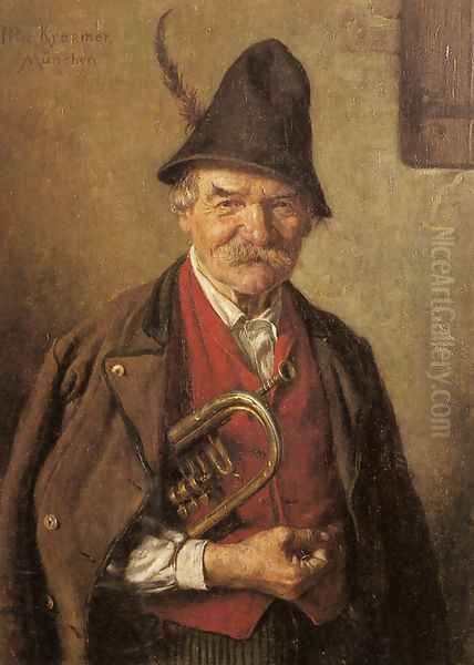 Tyrolean Musicians (Pic 2) Oil Painting by Peter Kraemer