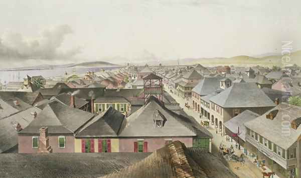 City of Kingston from the Commercial Rooms Looking Towards the West Oil Painting by Joseph Bartholomew Kidd