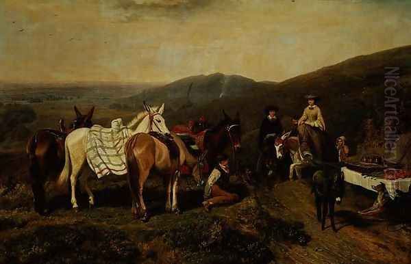 In the Malvern Hills Oil Painting by Friedrich Wilhelm Keyl