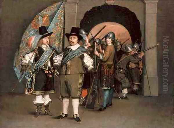 Guards from a Guild Oil Painting by Simon Kick