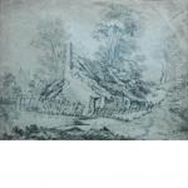 Thatched Cottage Oil Painting by John Constable