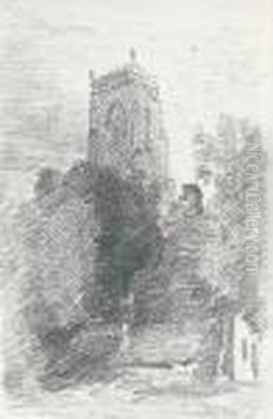 The Tower Of St Michael's Church, Framlingham Oil Painting by John Constable