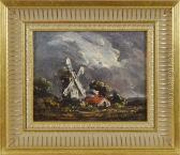 Windmill Oil Painting by John Constable