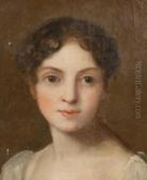 Portrait Of A Young Lady Oil Painting by John Constable