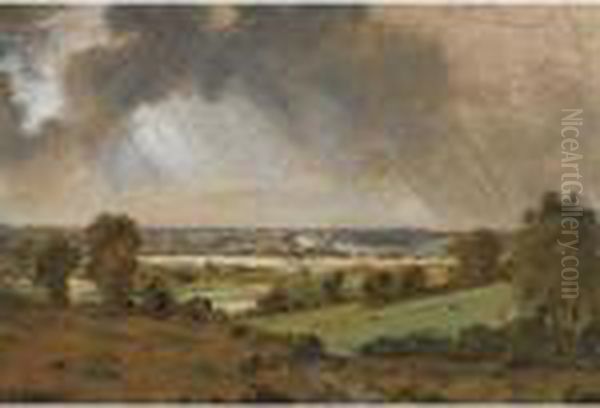 Dedham Vale Oil Painting by John Constable