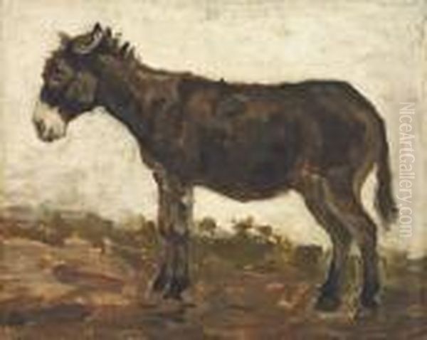 A Study Of A Donkey Oil Painting by John Constable