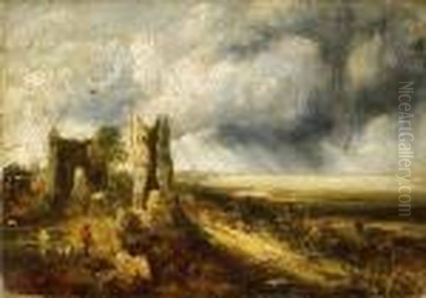 A View Of Hadleigh Castle Oil Painting by John Constable