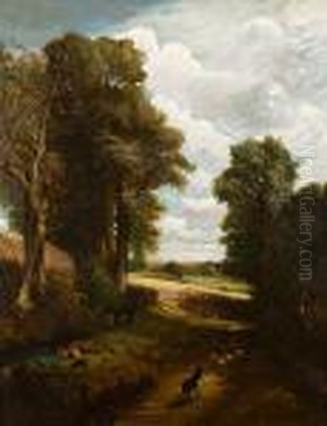 The Cornfield Oil Painting by John Constable