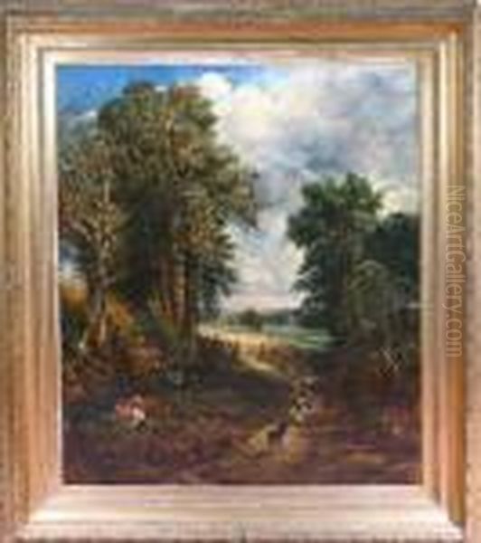 The Cornfield Oil Painting by John Constable